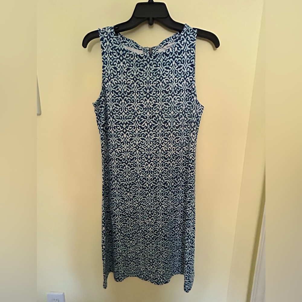 Tommy Bahama Blue Patterned Sleeveless Dress